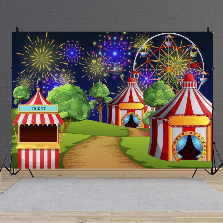 150 x 100cm Circus Amusement Park Ferris Wheel Photography Background Cloth(MDA07159) by buy2fix
