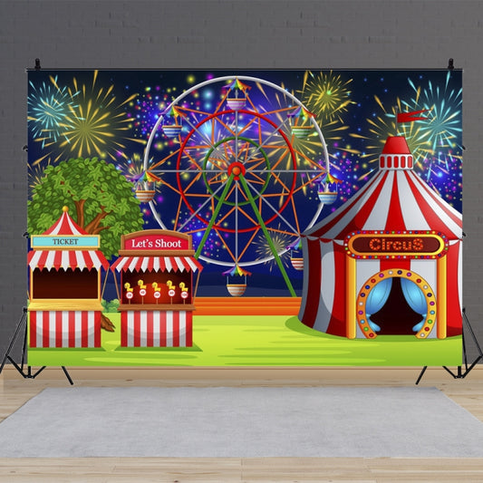 150 x 100cm Circus Amusement Park Ferris Wheel Photography Background Cloth(MDA07160) by buy2fix