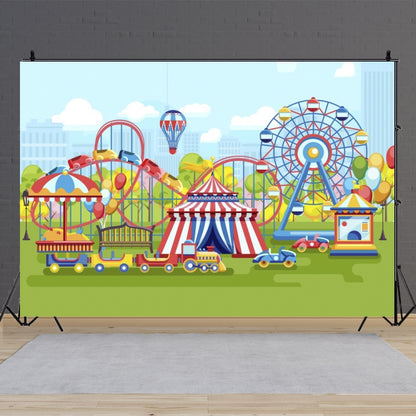 150 x 100cm Circus Amusement Park Ferris Wheel Photography Background Cloth(MDA18301) by buy2fix