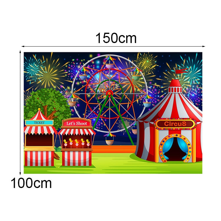 150 x 100cm Circus Amusement Park Ferris Wheel Photography Background Cloth(MDA08217) by buy2fix