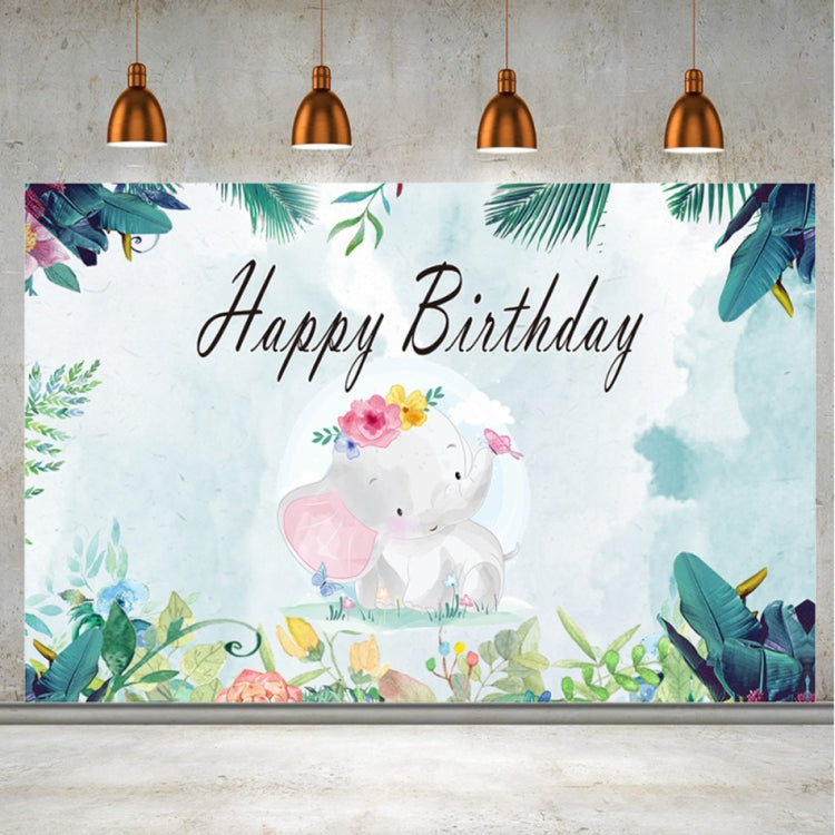 150x100cm Cartoon Cute Elephant Birthday Theme Party Decoration Photography Background Cloth by buy2fix