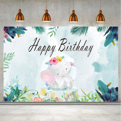 150x100cm Cartoon Cute Elephant Birthday Theme Party Decoration Photography Background Cloth by buy2fix
