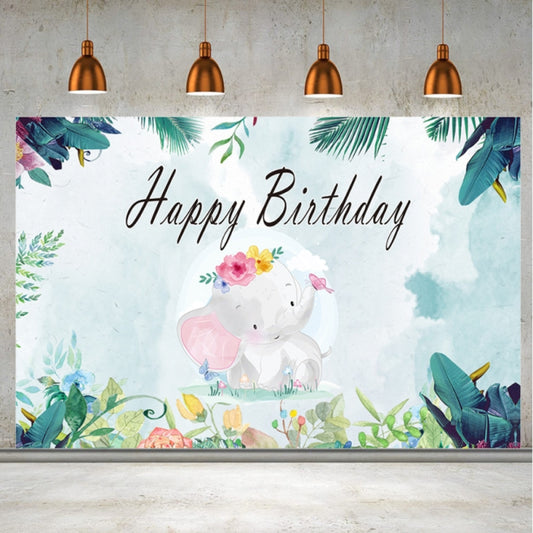 150x100cm Cartoon Cute Elephant Birthday Theme Party Decoration Photography Background Cloth by buy2fix