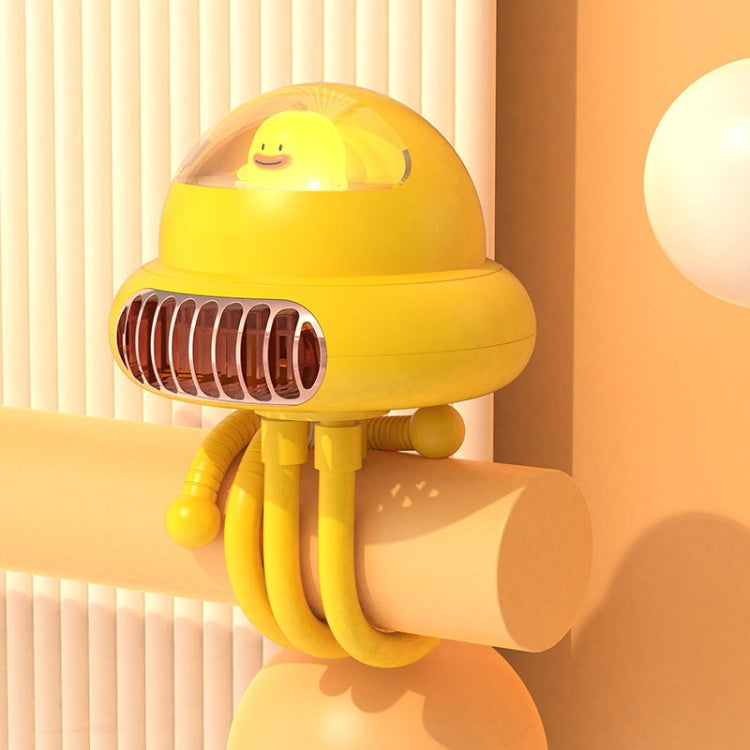 Shaking Head Stroller Fan Leafless Octopus Mute Portable Mini Fan Shaking Head Version (Yellow) by buy2fix