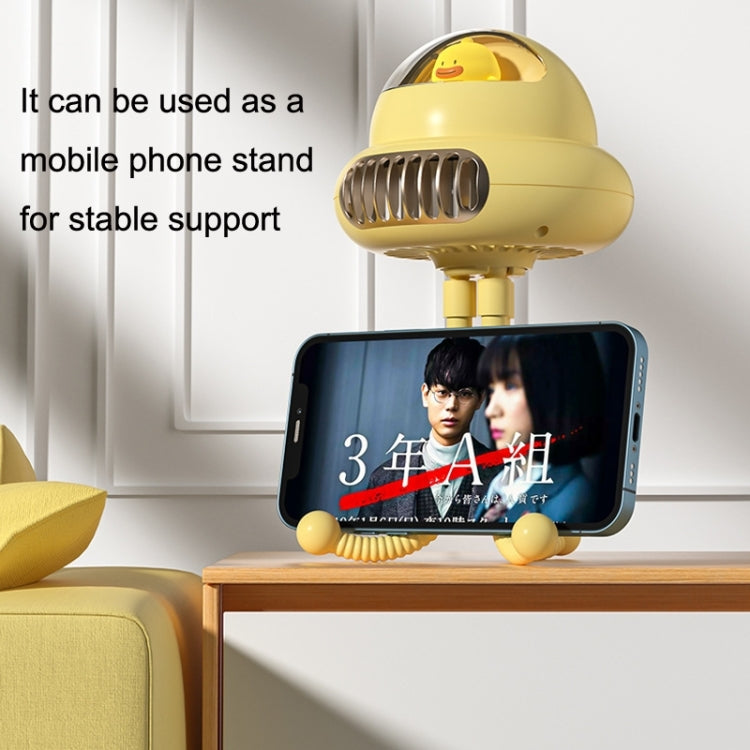 Shaking Head Stroller Fan Leafless Octopus Mute Portable Mini Fan Shaking Head Version (Yellow) by buy2fix