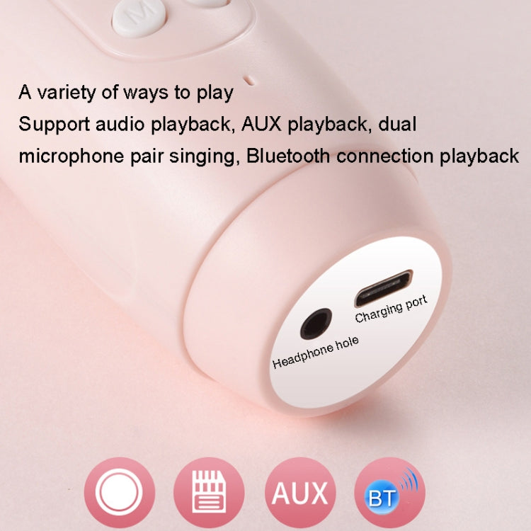 Children Wireless Microphone Bluetooth Phone Singing Microphone(Pink) by buy2fix