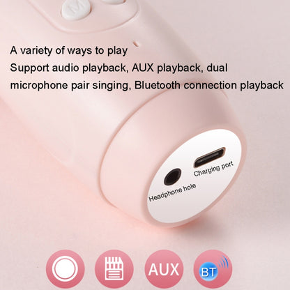 Children Wireless Microphone Bluetooth Phone Singing Microphone(Pink) by buy2fix