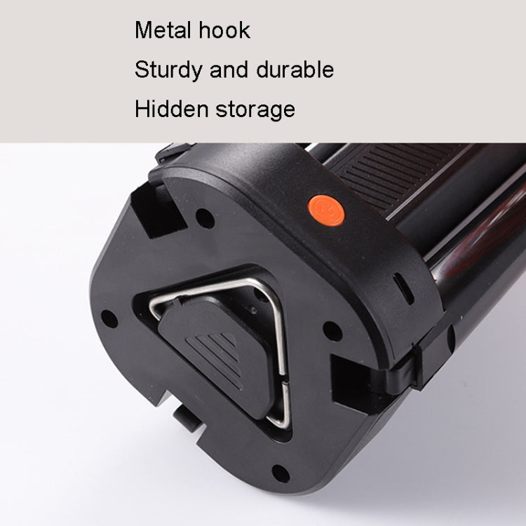 Outdoor Camping USB Charging Fan Tent Swing Head Fan With Tripod LED Light(Black Orange) by buy2fix