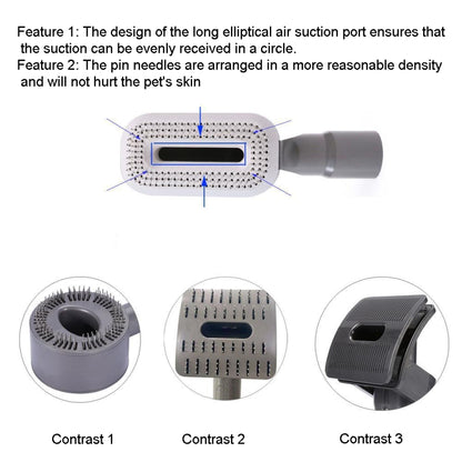 For Dyson V6 V7 V8 V9 Meile Vacuum Cleaner Pet Hair Removal Brush, Spec: Brush With V8 Adapter by buy2fix