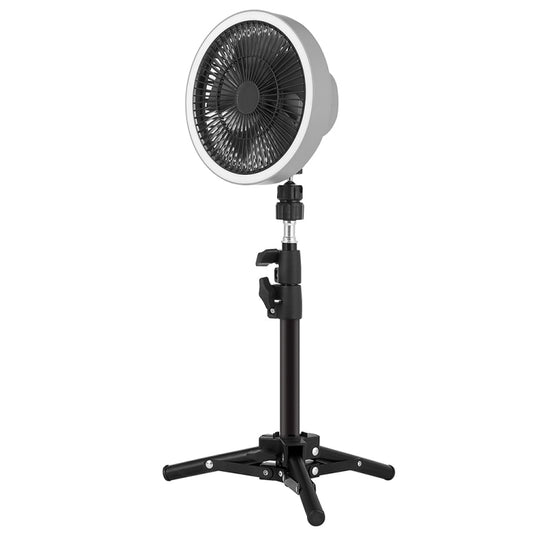 ZK-01 7 Inch Outdoor Camping LED Light Tripod Fan Portable Multifunctional Power Bank Hanging Fan(Gray) by buy2fix