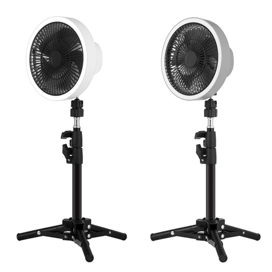 ZK-01 7 Inch Outdoor Camping LED Light Tripod Fan Portable Multifunctional Power Bank Hanging Fan(Gray) by buy2fix