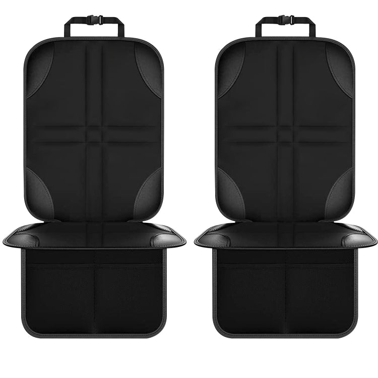 2pcs Child Car Seat Protector Non-Slip Base Material + Waterproof 600D Fabric(Black Line) by buy2fix