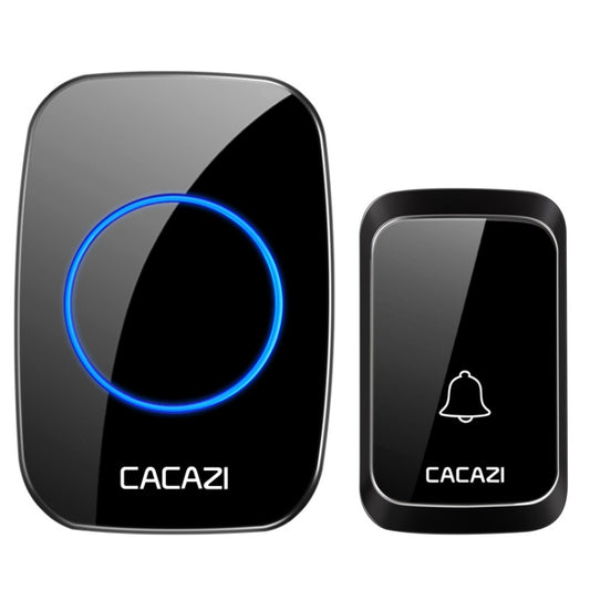 CACAZI A06-DC 1 To 1 Battery Type Smart Home Wireless Waterproof Music Doorbell(Black) - Wireless Doorbell by CACAZI | Online Shopping UK | buy2fix