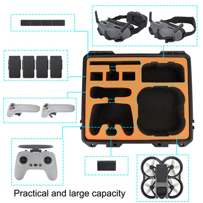 Sunnylife AQX-9 For DJI Avata Flying Glasses Waterproof Large Capacity Protective Carrying Case(Black) - Cases & Bags by Sunnylife | Online Shopping UK | buy2fix