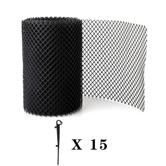 Plastic Gutter Guard Prevent Leaves or Debris From Clogging Downspouts and Drains, Width x Length: 18cm x 8m With 15pcs Nails