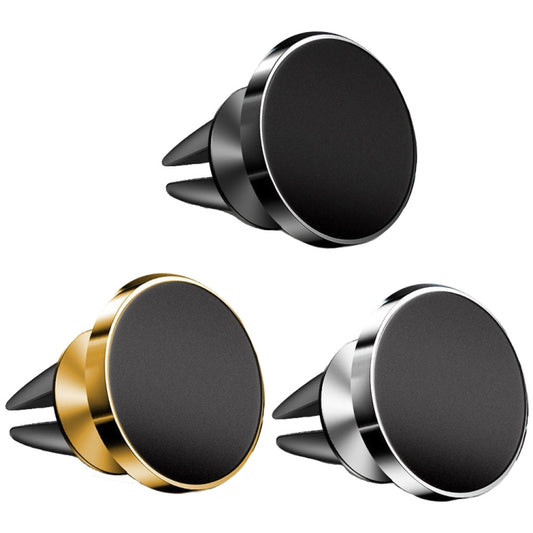 Air Outlet Type Aluminum Alloy Car Magnetic Suction Bracket Navigation Phone Holder(Black) by buy2fix