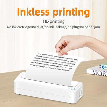 Bluetooth Connection Inkless A4 Printer Portable Mini Student Office Home Photo Printer, Model: X8 - Photo Printers by Huawei | Online Shopping UK | buy2fix
