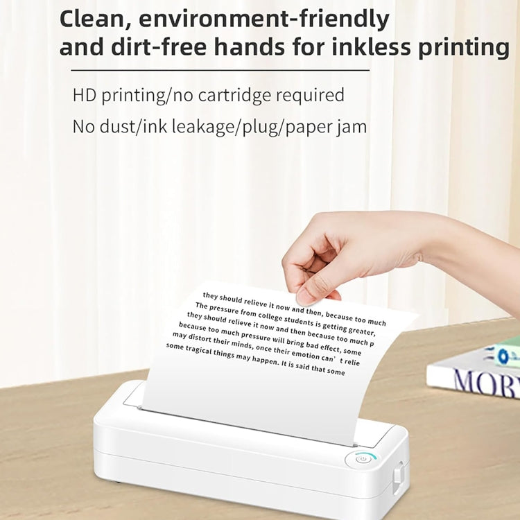 Bluetooth Connection Inkless A4 Printer Portable Mini Student Office Home Photo Printer, Model: X8 - Photo Printers by Huawei | Online Shopping UK | buy2fix
