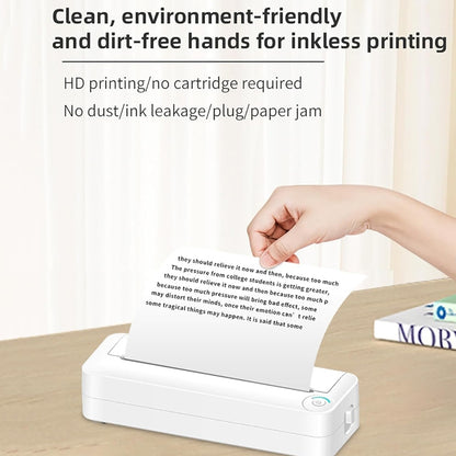 Bluetooth Connection Inkless A4 Printer Portable Mini Student Office Home Photo Printer, Model: X8 - Photo Printers by Huawei | Online Shopping UK | buy2fix