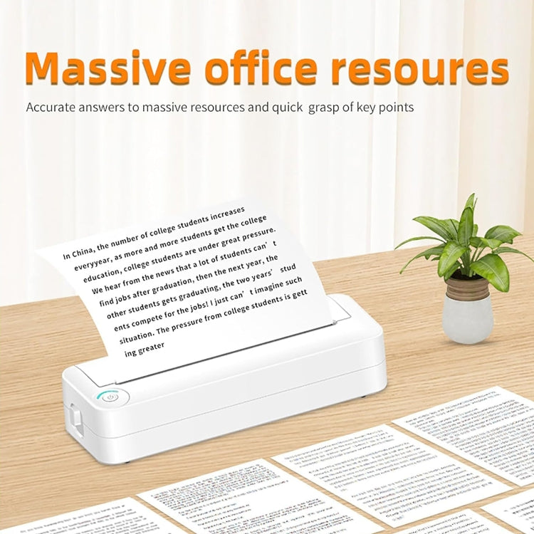 Bluetooth Connection Inkless A4 Printer Portable Mini Student Office Home Photo Printer, Model: X8 - Photo Printers by Huawei | Online Shopping UK | buy2fix