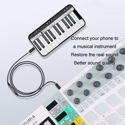 1m JINGHUA 3.5mm Cable Audio Conversion Microphone Two-way Transcriber - Audio Adapter by JINGHUA | Online Shopping UK | buy2fix