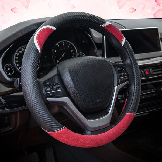 38cm Cute Rabbit Women Cartoon Car Steering Wheel Cover, Color: Round Black Red - Steering Wheel Accessories by buy2fix | Online Shopping UK | buy2fix