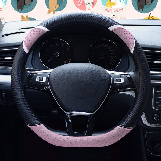 38cm Cute Rabbit Women Cartoon Car Steering Wheel Cover, Color: D  Type Black Pink - Steering Wheel Accessories by buy2fix | Online Shopping UK | buy2fix