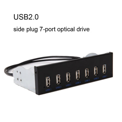 7 Port USB2.0 Optical Drive Bit Front Panel, Style: Side Plug by buy2fix