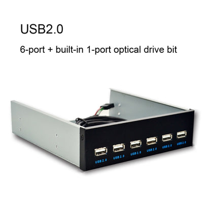 7 Port USB2.0 Optical Drive Bit Front Panel, Style: Flat Mouth by buy2fix