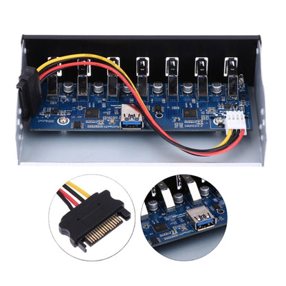7 Port USB2.0 Optical Drive Bit Front Panel, Style: Flat Mouth by buy2fix