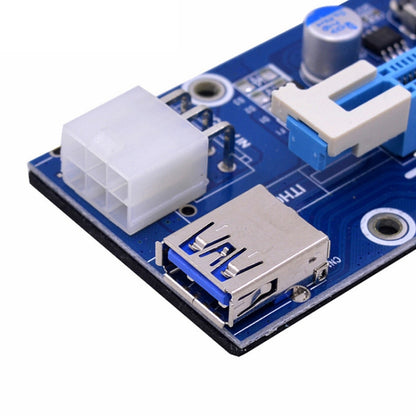 PCE164P-N03 VER006C Mini PCI-E 1X To 16X Riser For Laptop External Image Card, Spec: Blue Board 6pin by buy2fix