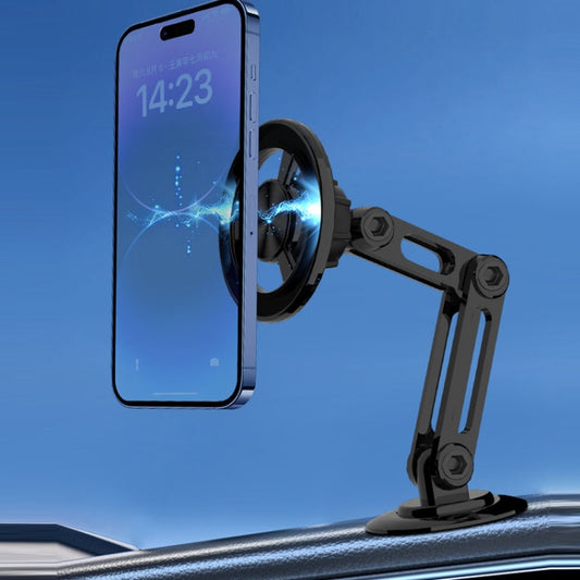 Magsafe Magnetic Mobile Phone Bracket Metal Car Navigation Folding Bracket(Black) - Universal Car Holders by buy2fix | Online Shopping UK | buy2fix