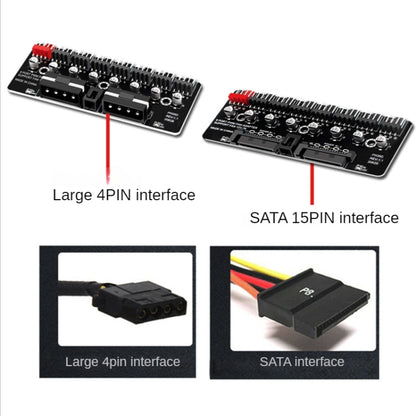 PWM Fan Hub Computer CPU Fan Extender(SATA Interface) by buy2fix