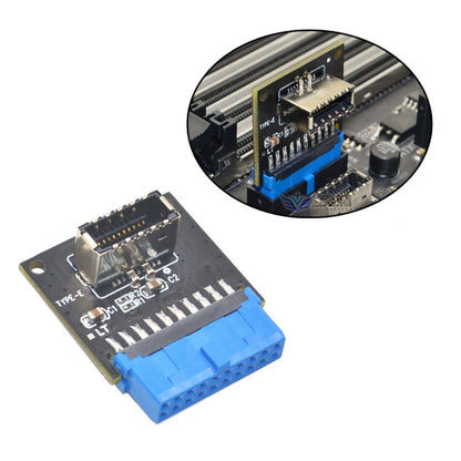 USB 3.0 19PIN Header to Type-E Front A-Key Interface Extend USB Ports to PC, Spec: Outward by buy2fix