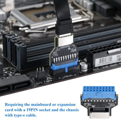 USB 3.0 19PIN Header to Type-E Front A-Key Interface Extend USB Ports to PC, Spec: Outward by buy2fix