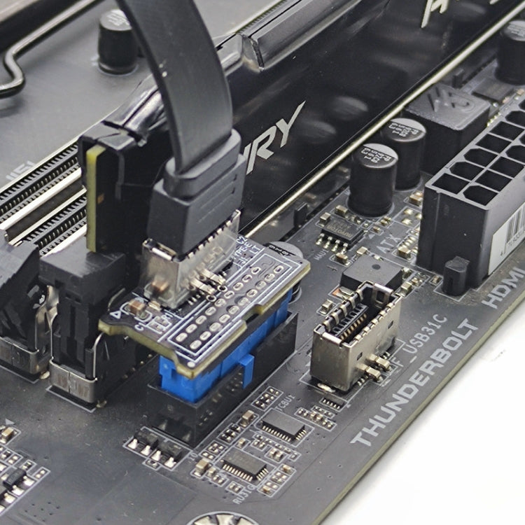 USB 3.0 19PIN Header to Type-E Front A-Key Interface Extend USB Ports to PC, Spec: Outward by buy2fix