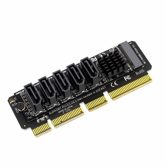 Carte de transfert de port SATA5, Rotor M.2NVME-PCIE X4 / X8 / X16, puce JMB585