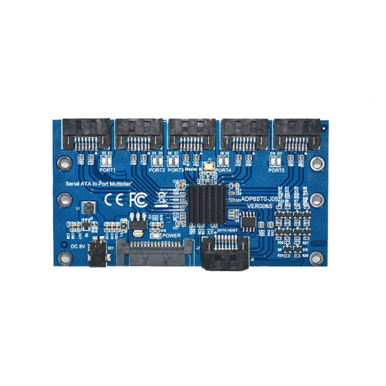 SATA3.0 6Gbps JMB575 Chip SATA Expansion Card 1 to 5 Port Riser Card by buy2fix