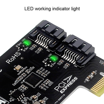 PCIE 2 Port SATA 3.0 Expansion Card 6Gbps Computer Desktop Chassis Conversion Card by buy2fix