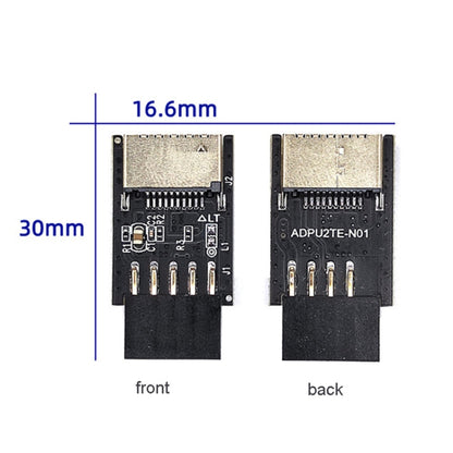USB 2.0 Front Panel Header USB 9pin To USB 2.0 Type-E Internal Adapter by buy2fix