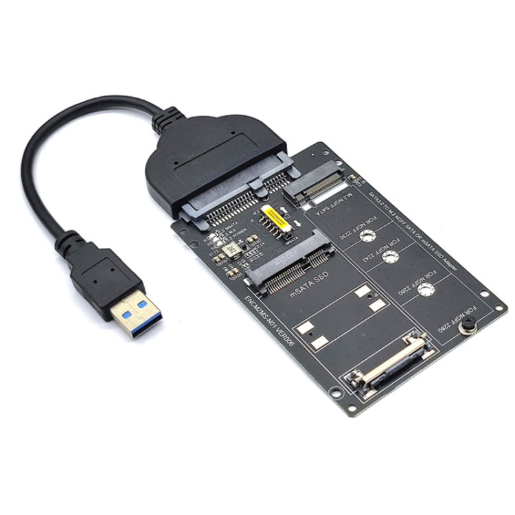 SATA 22PIN To MSATA Or M.2 NGFF SATA Card 2 In 1 SSD Converter Card With USB 3.0 Cable by buy2fix