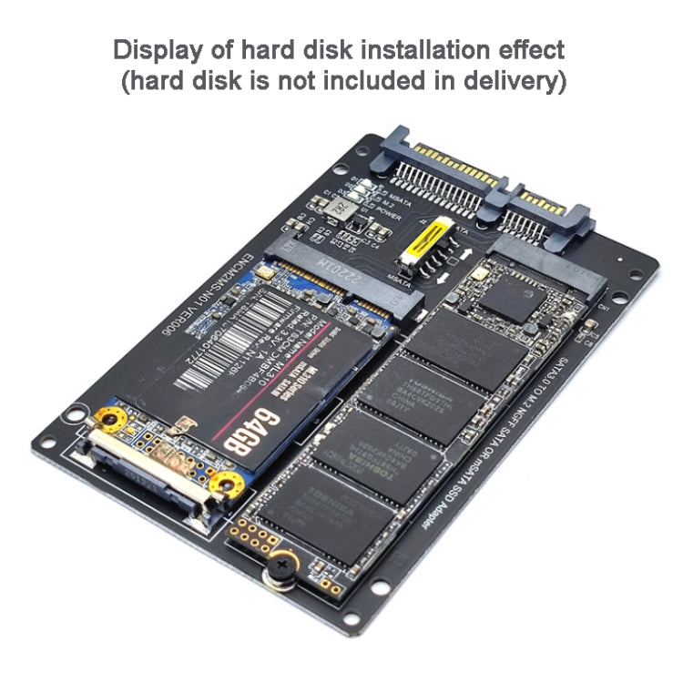 SATA 22PIN To MSATA Or M.2 NGFF SATA Card 2 In 1 SSD Converter Card With SATA 22pin Cable by buy2fix