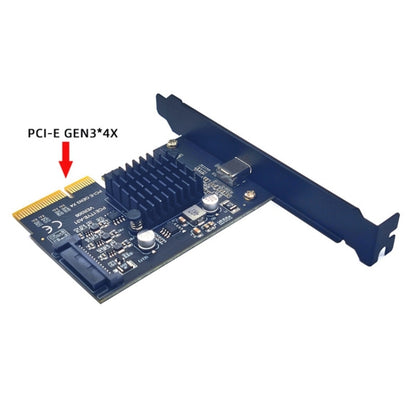 PCI-E 4X To USB3.2 Gen2x2 Type-C 20Gbps SATA Expansion Card Asmedia ASM3242 Chip by buy2fix