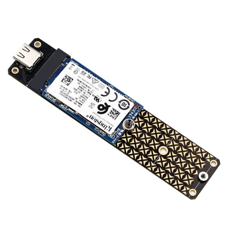 NGFF M.2 Bkey SATA Hard Disk SSD To USB3.1 Type-C / USB-C Expansion Card Conversion Board(Black) by buy2fix