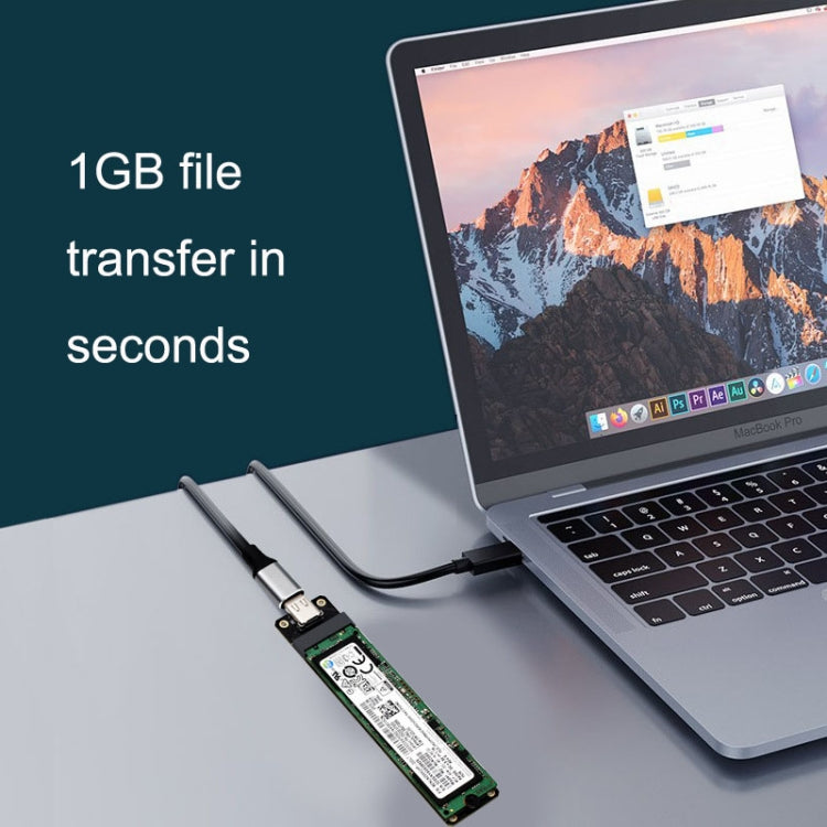 NGFF M.2 Bkey SATA Hard Disk SSD To USB3.1 Type-C / USB-C Expansion Card Conversion Board(Black) by buy2fix