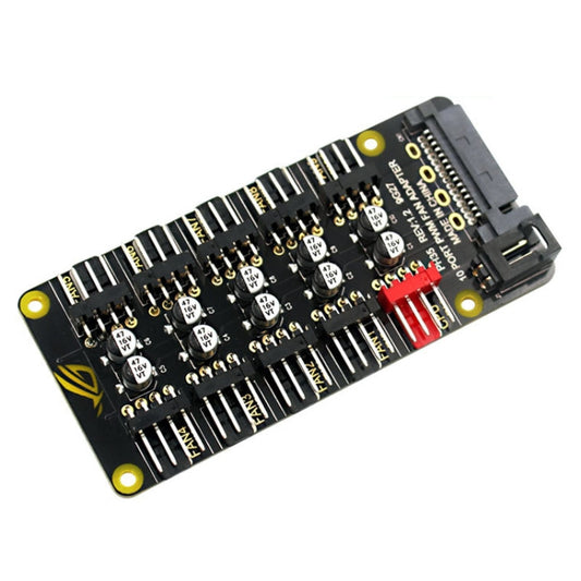 PWM Fan Hub Desktop Computer CPU Fan Expander Supports 3Pin&4Pin(Black) by buy2fix