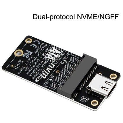 M.2 NVME Hard Disk Box Transfer Card RTL9210B Chip Type-C / USB-C USB3.1 Gen2 10Gbps(Black) by buy2fix