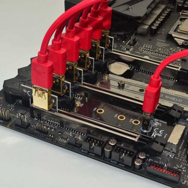 M.2 NVME To USB 3.0 PCI-E Expansion Card Adapter for Graphics Card(Blackboard) by buy2fix