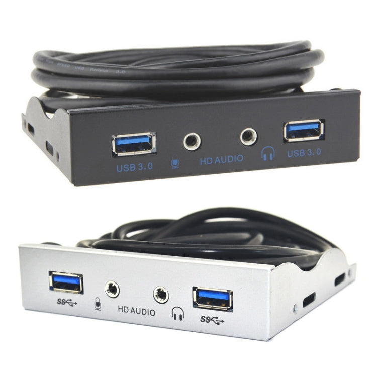 3.5-Inch 2 USB 3.0+HD AUDIO Port Desktop PC Floppy Drive Front Panel(Black) by buy2fix