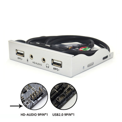 3.5-Inch 2 USB 2.0+HD AUDIO Port Desktop PC Case Floppy Drive Front Panel(Black) by buy2fix